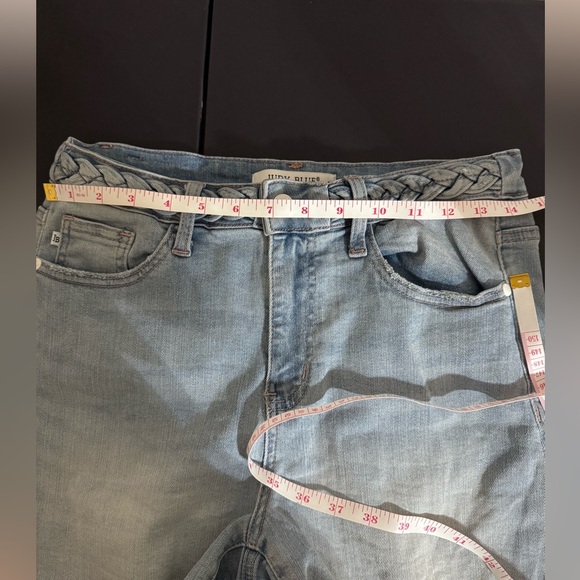 Judy Blue Naomi Braided Waist Light Wash Women's Denim Shorts High Waist Size M - Picture 4 of 13